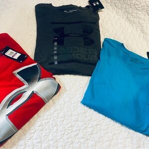 Under Armour Red, Gray, and Blue Men's Shirts